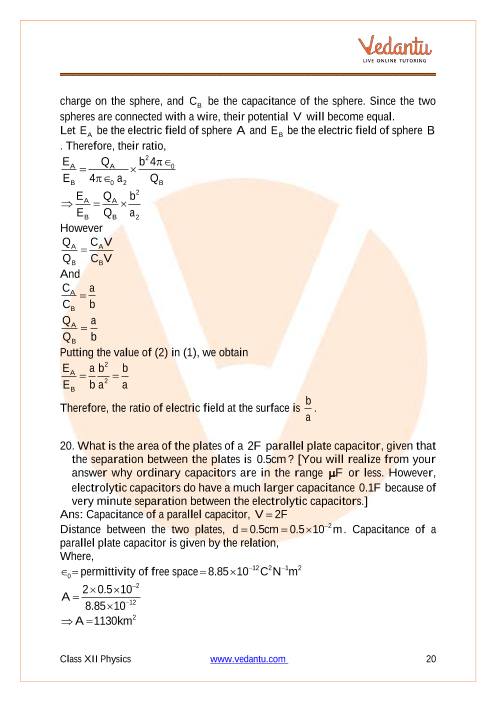 Cbse Class Physics Chapter Electrostatic Potential And