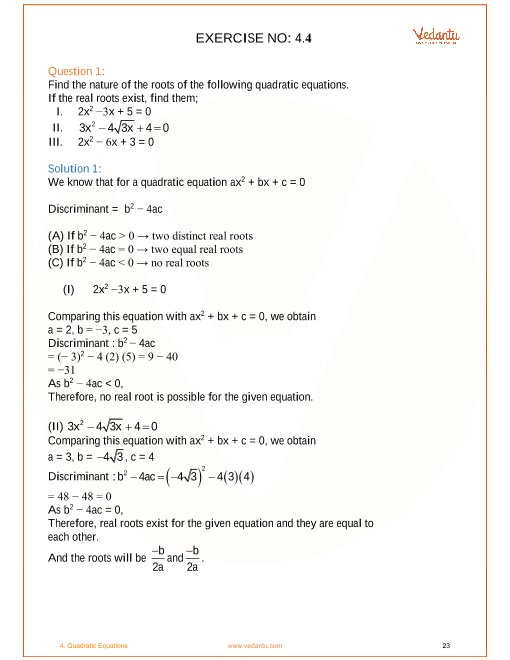 Nature Of Roots Quadratic Equation Calculator - Tessshebaylo