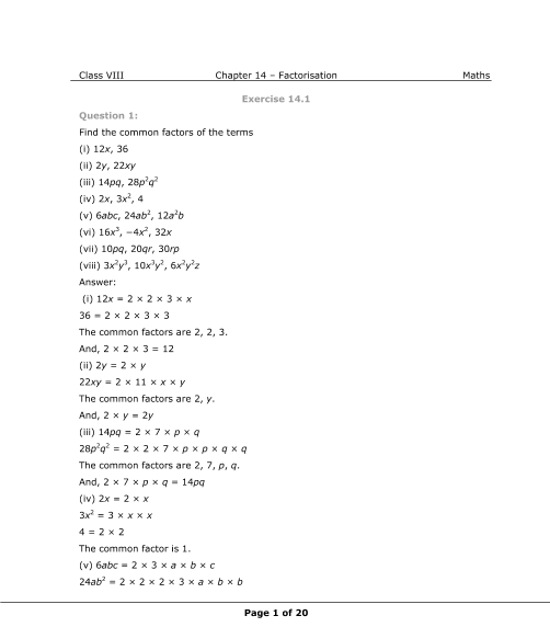 linear equations in one variable class 8 worksheets without answers