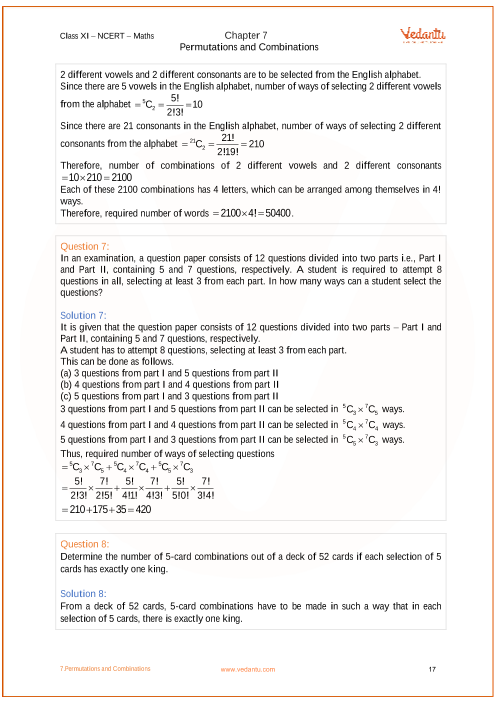 Permutation And Combination Worksheet Answers - Worksheet List