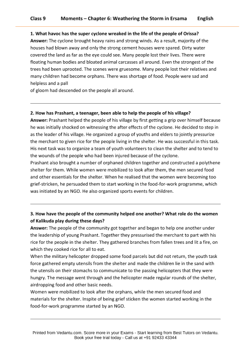 ncert-solutions-for-class-9-english-moments-chapter-6-weathering-the