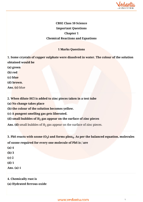 case study questions for class 10 science chapter 1