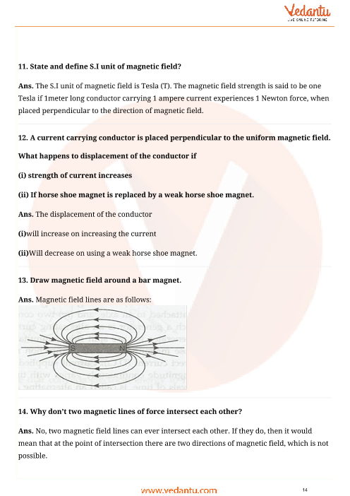 magnetic field lines worksheet answers