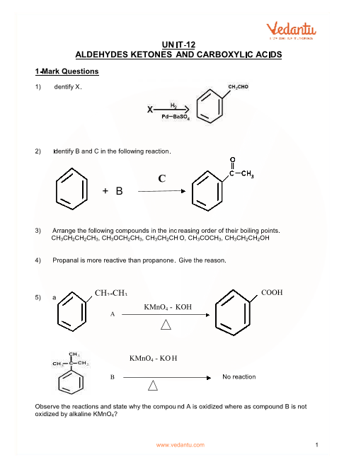 Aldehyde Ketone And Carboxylic Acid Notes Pdf