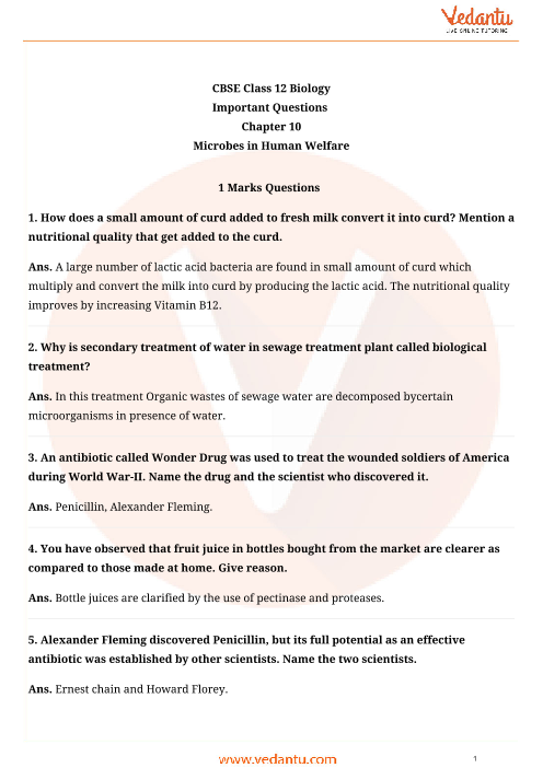 important-questions-for-cbse-class-12-biology-chapter-10-microbes-in