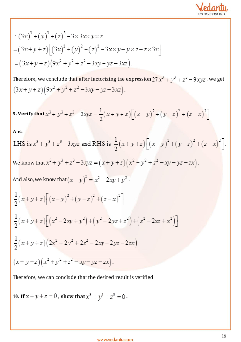 Cbse Class 9 Maths Chapter 2 Polynomials Important Questions 22 23