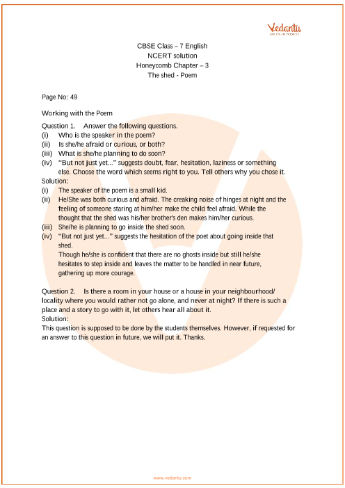 ncert-solutions-for-class-7-english-honeycomb-chapter-3-poem-the-shed