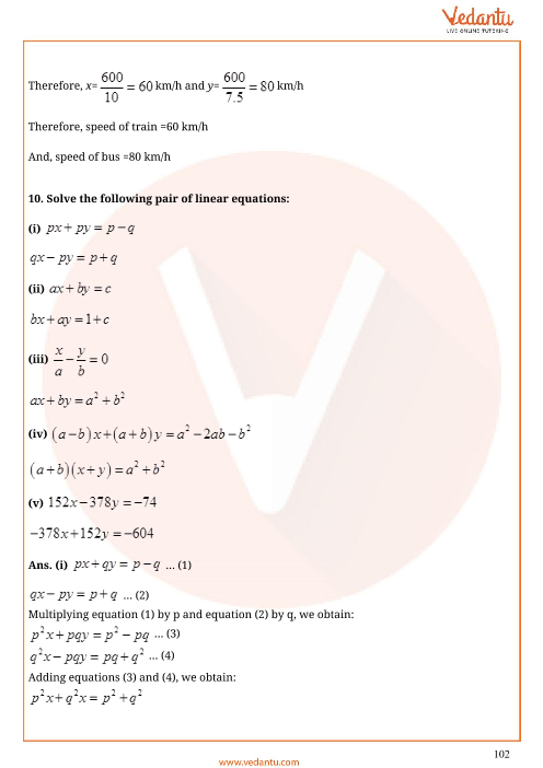 Important Questions of CBSE class 10 Mathematics