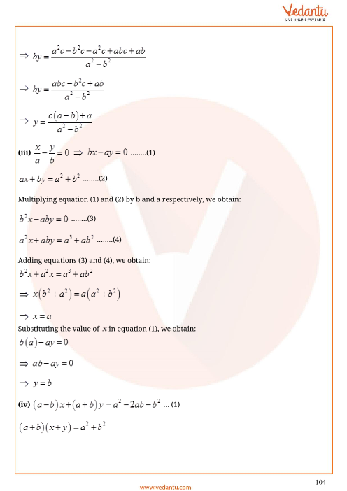 Cbse Class 10 Mathematics Chapter 3 Pair Of Linear Equations In Two Variables Important 4092