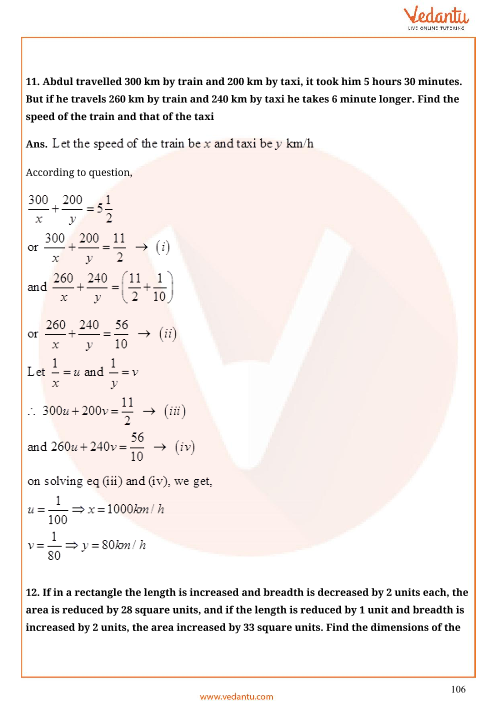 Important Questions of CBSE class 10 Mathematics