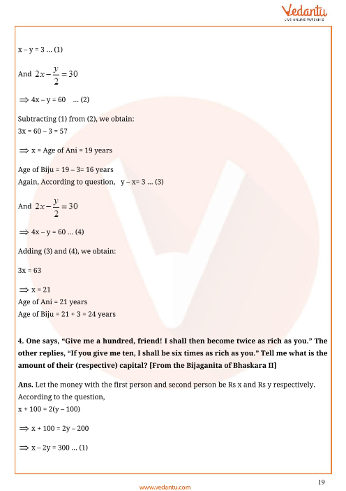 Important Questions of CBSE class 10 Mathematics