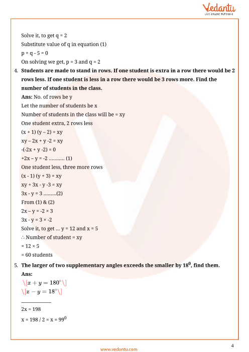 Important Questions of CBSE class 10 Mathematics