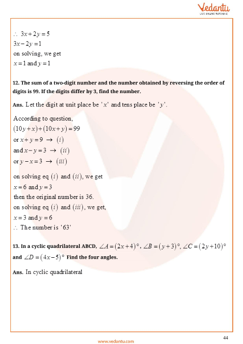 Important Questions of CBSE class 10 Mathematics