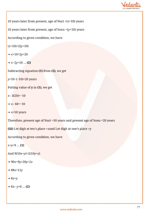 Important Questions of CBSE class 10 Mathematics