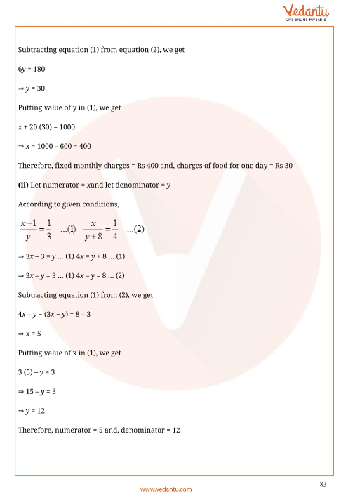 Important Questions of CBSE class 10 Mathematics