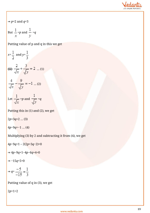 Important Questions of CBSE class 10 Mathematics