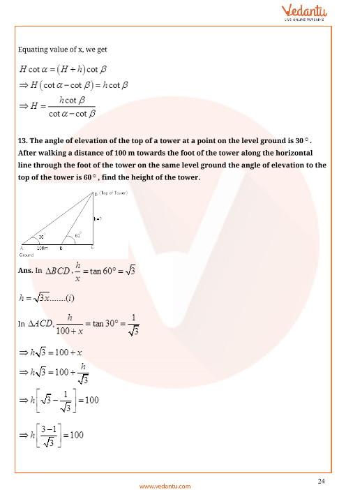 Important Questions of CBSE class 10 Mathematics