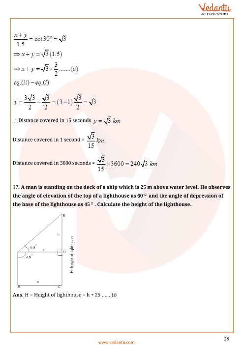 Important Questions of CBSE class 10 Mathematics