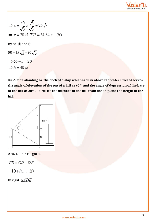 Important Questions of CBSE class 10 Mathematics