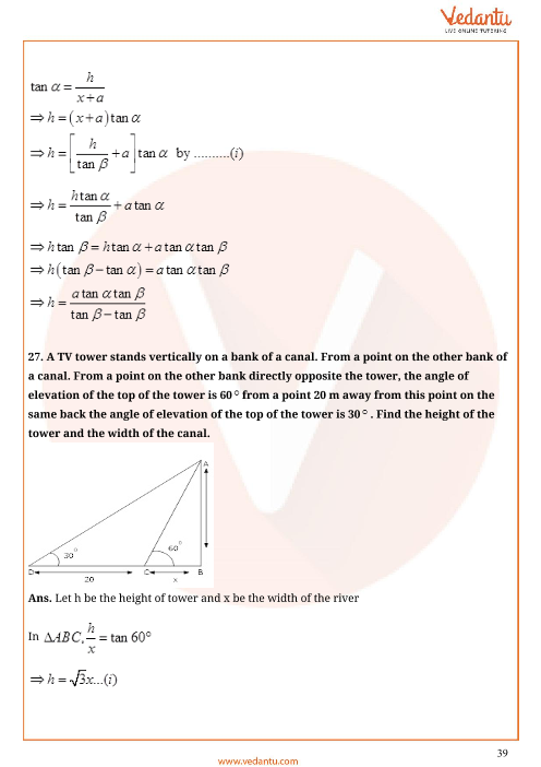 Important Questions of CBSE class 10 Mathematics