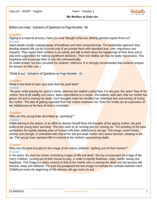 ncert-solutions-for-class-12-english-flamingo-chapter-1-my-mother-at