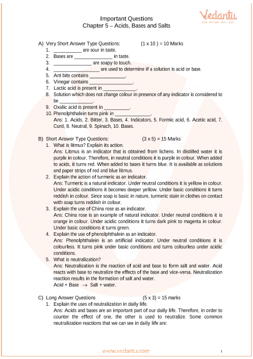 important questions for cbse class 7 science chapter 5