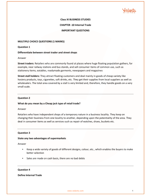 case study questions class 11 business studies