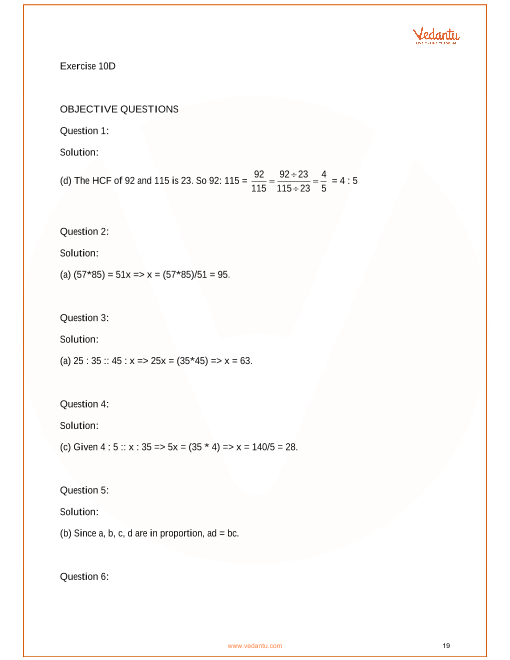 RD Sharma Solutions for Class 6 Chapter 9 Ratio, Proportion and Unitary  Method download PDF