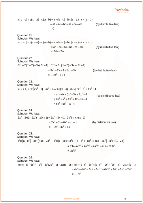 Rs Aggarwal Class 7 Solutions Chapter 6 Algebraic Expressions