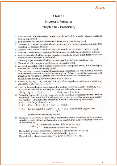 case study questions probability class 11