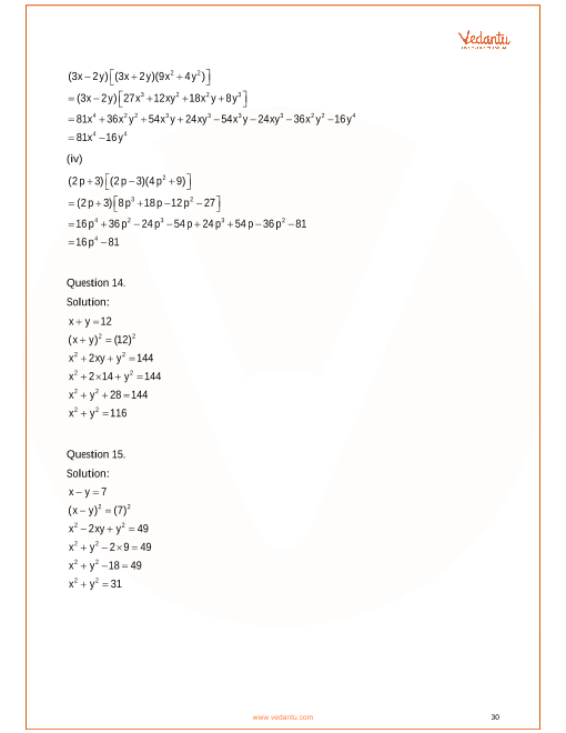 Rs Aggarwal Class 8 Mathematics Solutions For Chapter 6 Operations On Algebraic Expressions