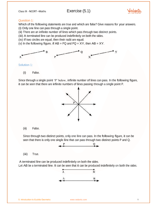 NCERT Solutions for Class 9 Maths Chapter 5 Introduction To Euclid's ...