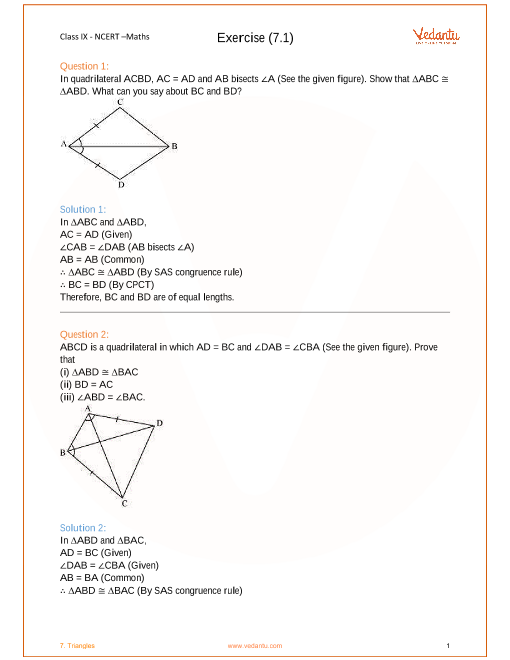 case study grade 9 triangles