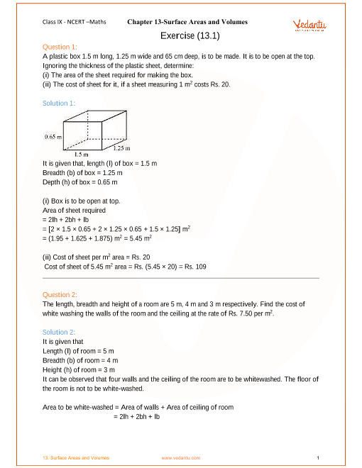 case study class 9 maths chapter 13