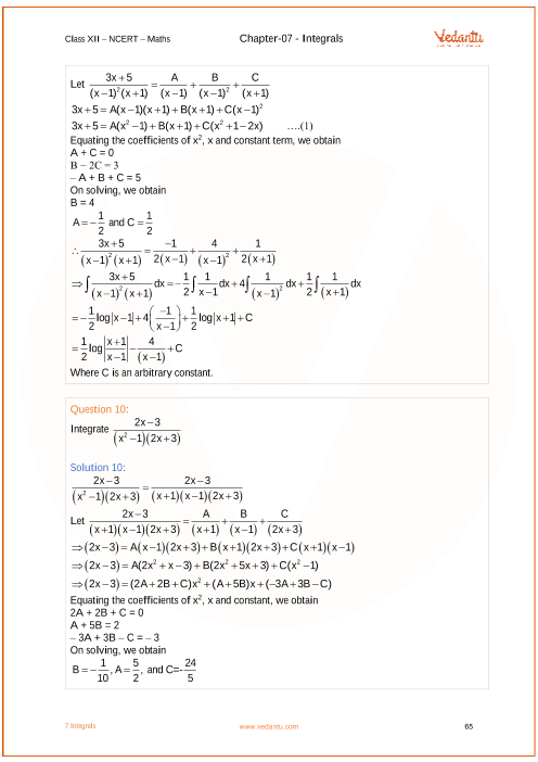 Ncert Solutions For Class 12 Maths Chapter 7 Exercise 7 2 Integrals