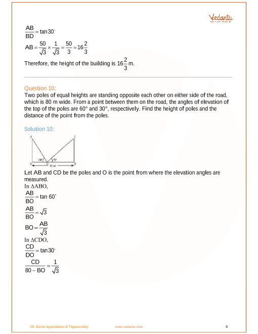 Ncert Solutions For Class 10 Maths Chapter 9 Exercise 9 1 Updated For 2020 2021