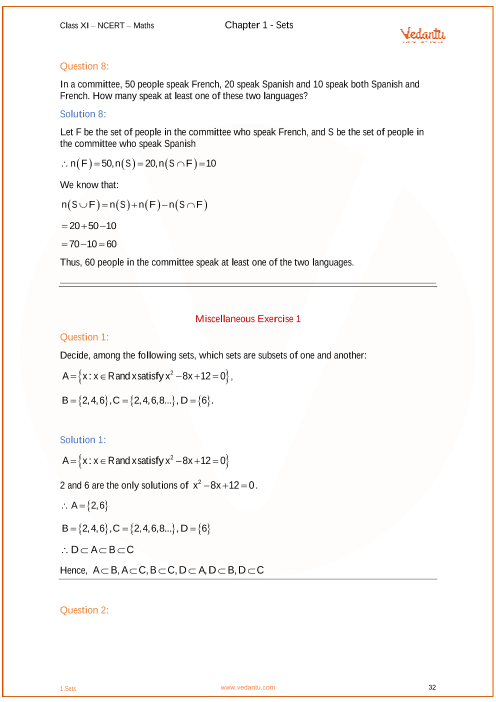 Ncert Solutions For Class 11 Maths Chapter 1 Sets Ex 1 1 Exercise 1 1