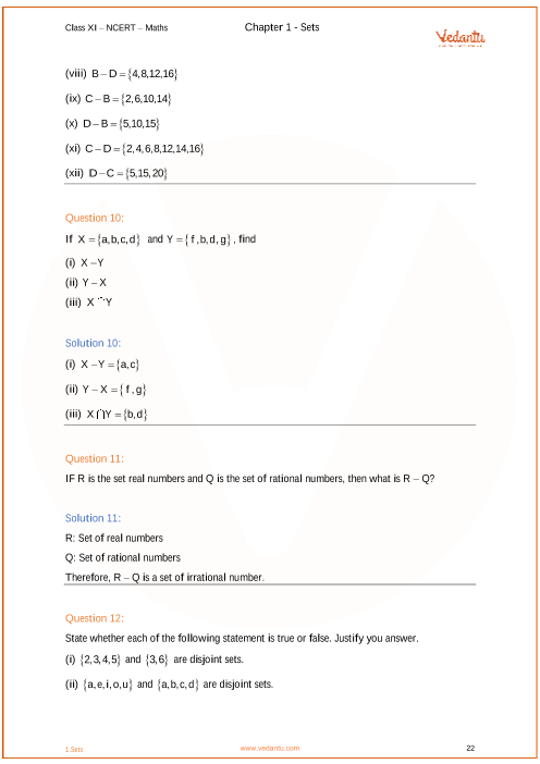 Ncert Solutions For Class 11 Maths Chapter 1 Sets Ex 1 3 Exercise 1 3