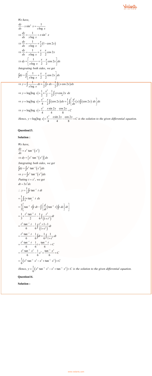 Differential 12 - ... Class Chapter 22 Sharma RD Solutions