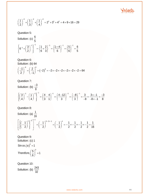 Rs Aggarwal Solutions Class 7 Chapter 5 Exponents Ex 5a Exercise 5 1 Free Pdf