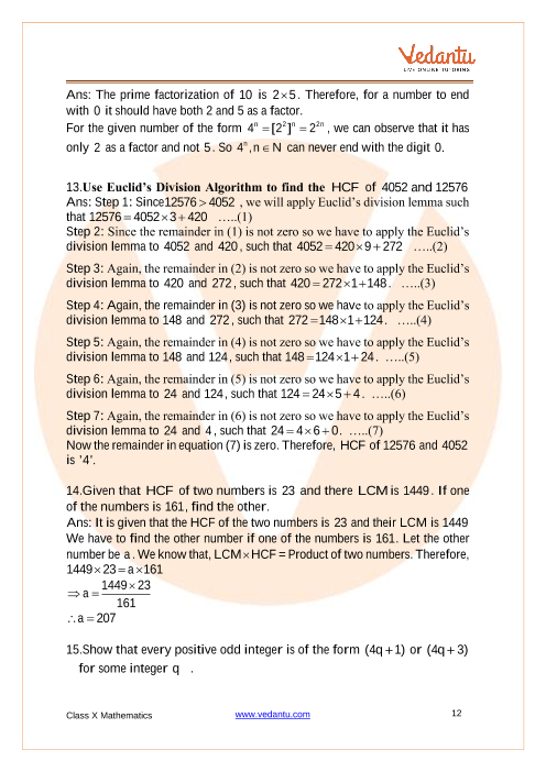 Important Questions of CBSE class 10 Mathematics