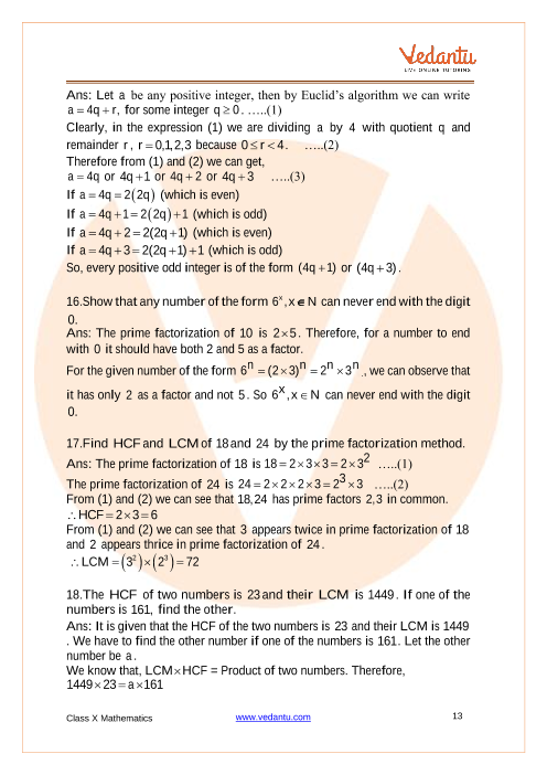 Important Questions of CBSE class 10 Mathematics