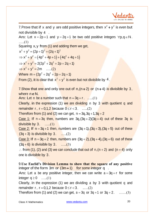 Important Questions of CBSE class 10 Mathematics