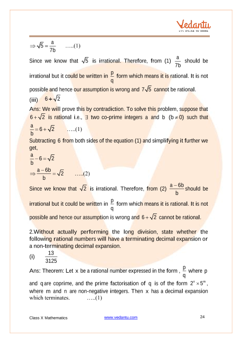 Important Questions of CBSE class 10 Mathematics