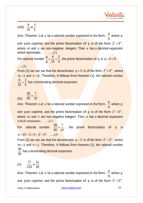 CBSE Class 10 Mathematics - Chapter 1 - Real Numbers - Important ...