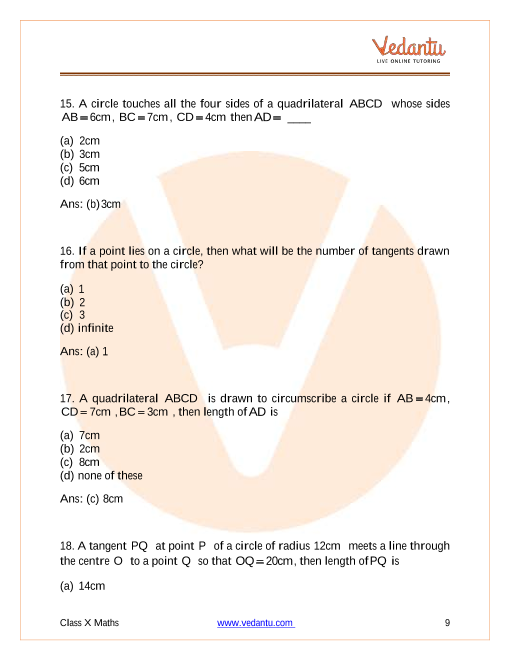 Important Questions of CBSE class 10 Mathematics