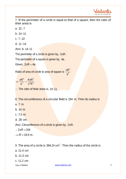 Important Questions of CBSE class 10 Mathematics