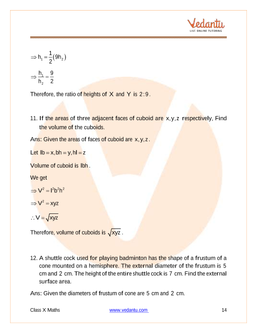 Important Questions of CBSE class 10 Mathematics