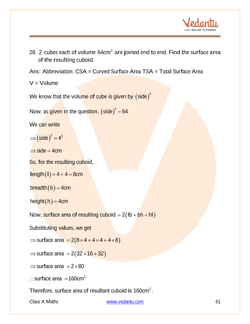 Important Questions of CBSE class 10 Mathematics