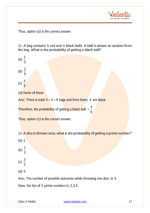 Important Questions of CBSE class 10 Mathematics